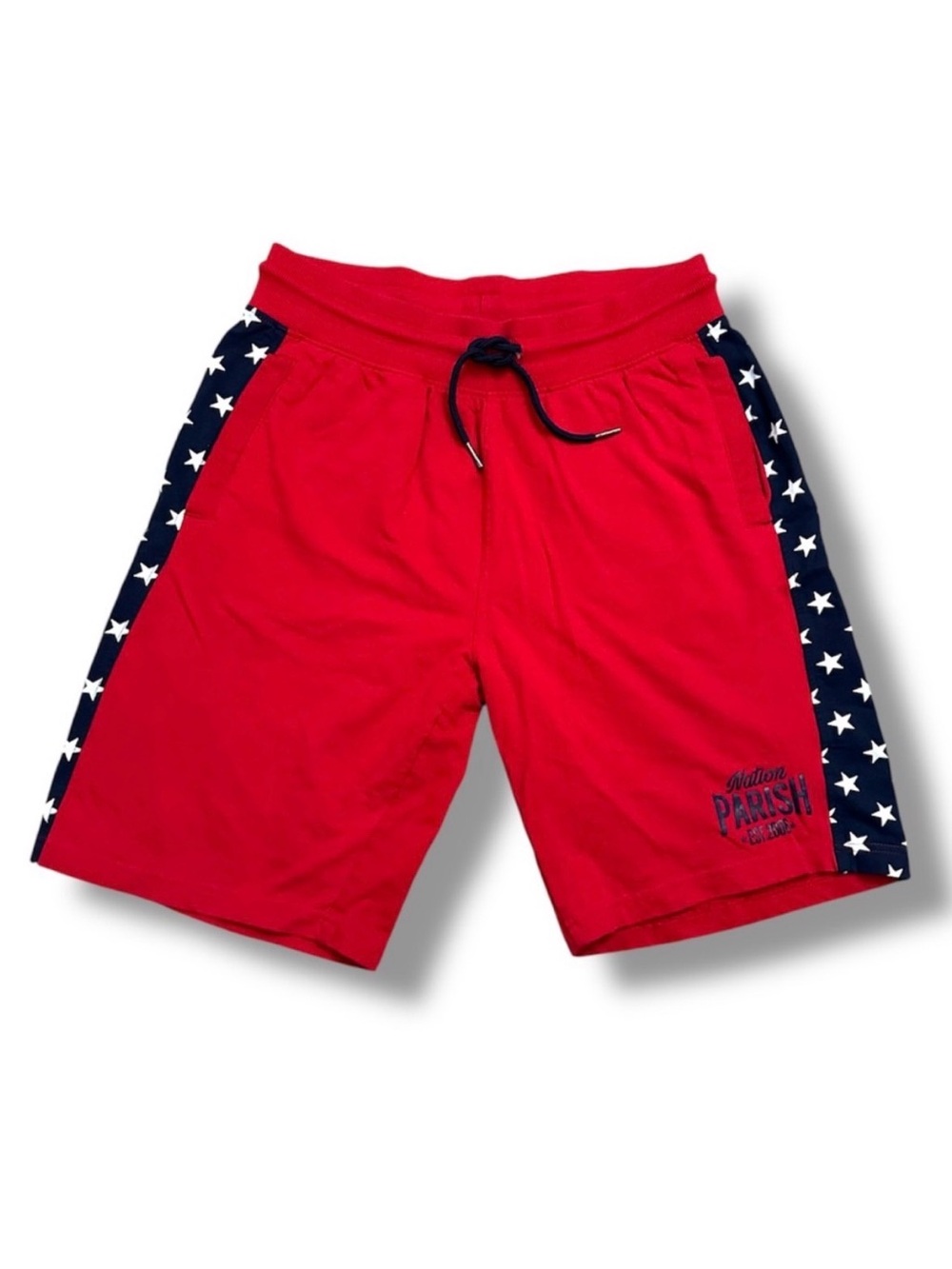 Parish Nation Red Star Patriotic Sweat Shorts Men’s Size Large Sporty Streetwear